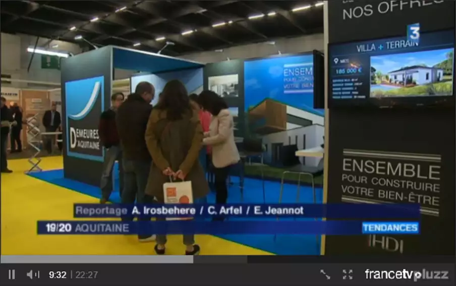 Demeures d'Aquitaine sur France 3 édition régionale Aquitaine - Salon de la Maison Neuve