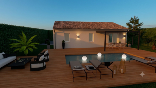 Maison de 70m² avec garage à Ychoux (40160)