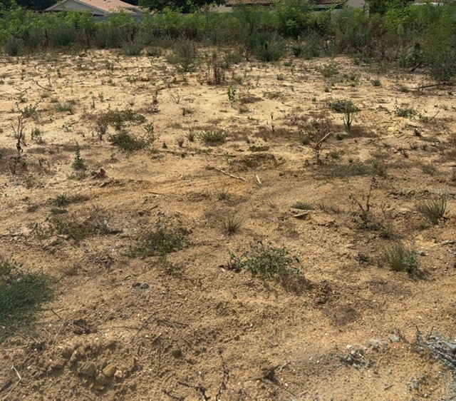 terrain à bâtir issus d' une division préalable s'une superficie de 630 m² emprise au sol de 30 % viabilités en bord de chemin vendu prêt à bâtir avec étude G1 sur la commune de Margaux 33460