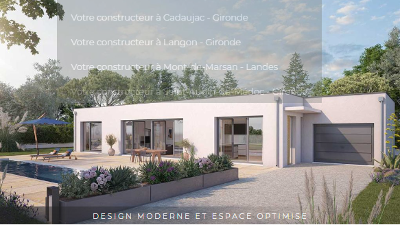 Maison contemporaine neuve de 150 m² avec 5 chambres à Le Pian-Médoc, proche écoles et commodités