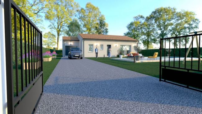 Maison contemporaine 2 chambres à BEAUTIRAN 33640 sur terrain 400 m²