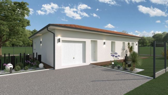 maison L 90m² 3 chambres suite parentale garage séjour lumineux Sarbazan landes contemporaine traditionnelle DEMEURES D'AQUITAINE