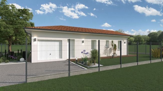maison neuve en L 90m² garage suite parentale fonctionnelle RE 2020 landes MONT DE MARSAN AIRE SUR ADOUR DEMEURES D'AQUITAINE