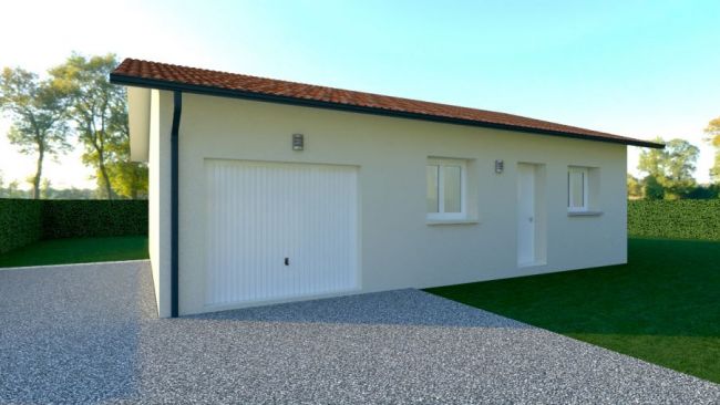 Charmante maison de 2 chambres avec une pièce à vivre lumineuse et un garage sur un terrain de 500 m² à CAMPAGNE (40090)