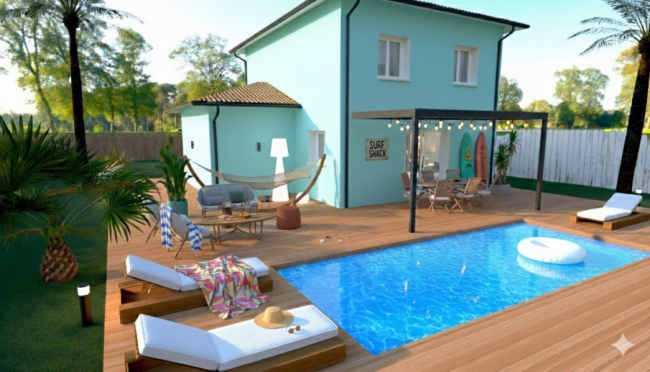 Maison de 90m² avec garage de 15m² à Biscarrosse plage (40600)