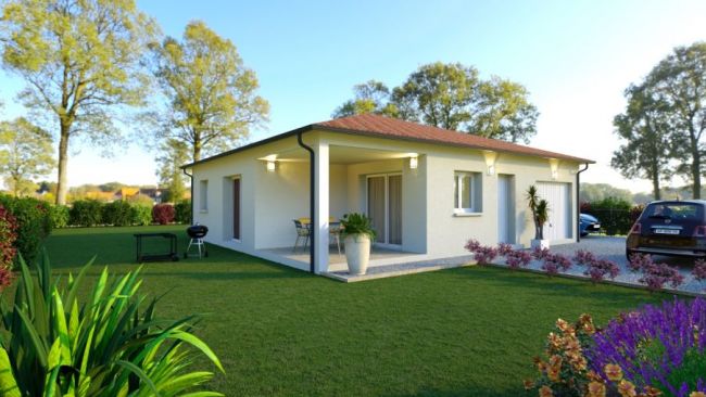 Maison-traditionnelle-personnalisée-plain-pied-carre-landes-2-chambres-garage-terrasse couverte