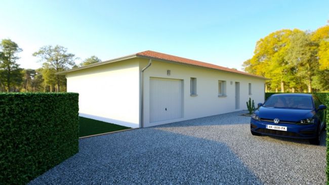 Maison neuve de 96m² 3 chambres grand garage à BAS MAUCO sur 573m²