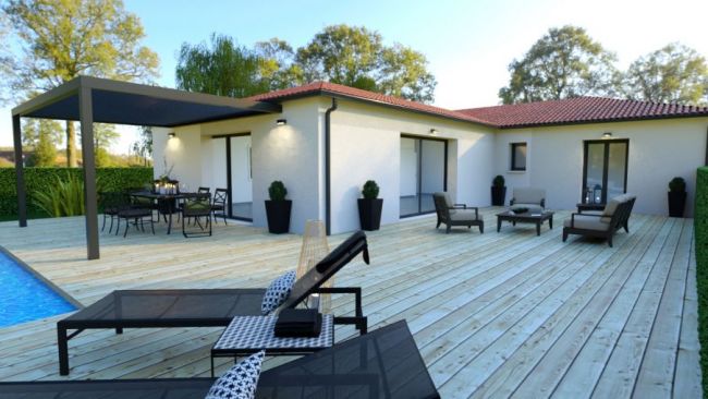 Magnifique maison de 110M2 en plein coeur du centre ville de saint jean d'illac sur un terrain de lus de 500M2