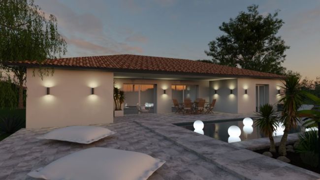 Maison contemporaine à bâtir à Sanguinet – 104 m² sur grand terrain proche commodités, écoles et plages
