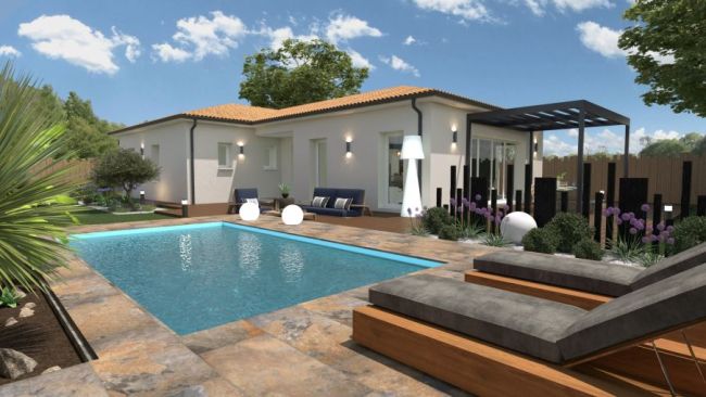 Terrain de 728m² à Saint Médard en Jalles avec sa villa de 140m² 4 chambres et belle pièce de vie (33160)