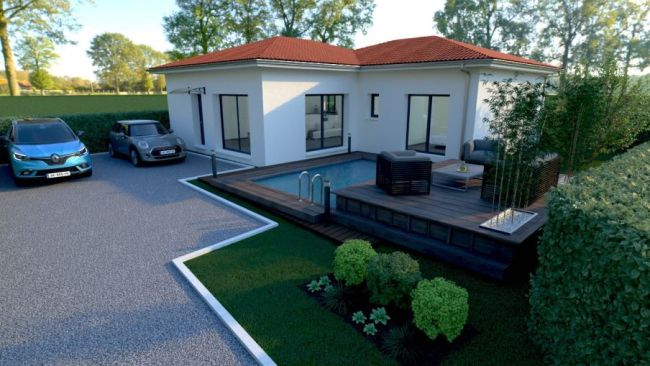 Maison neuve plain-pied 3 chambres avec suite parentale à Eysines – terrain 460 m² en centre-ville