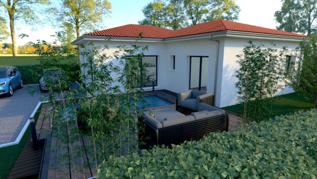 Bruges centre : projet de construction T4 de 90 m² avec 3 chambres et jardin de 470 m²