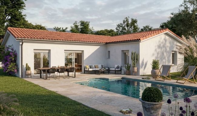Maison contemporaine de trois chambres plus garage à Onesse et Laharie à deux pas de Lit et Mixe Saint Julien en Born et Mimizan situé à proximité de l’A63 entre Bordeaux et Bayonne (40110)