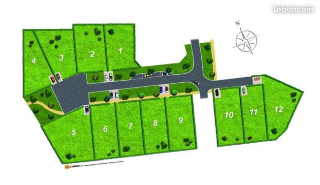 Terrain de 450 m² à Pujols-sur-ciron