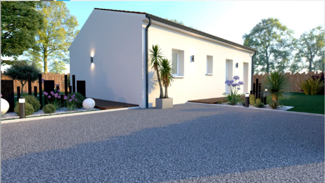Terrain de 500m² avec maison contemporaine de 70m² comprenant 2 chambres sur Castelnau de Médoc (33480)