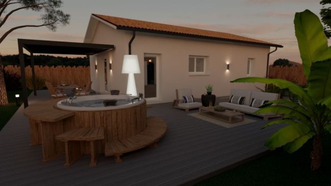 Maison 2 chambres à Gastes (40160)