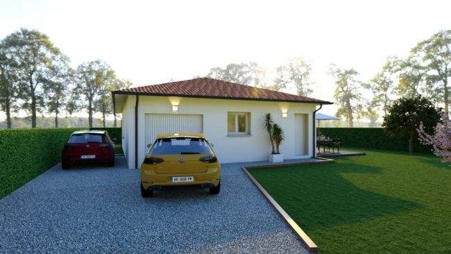Maison neuve 84m² habitable  et garage de 16m² sur terrain d'environ 650m² MONT DE MARSAN