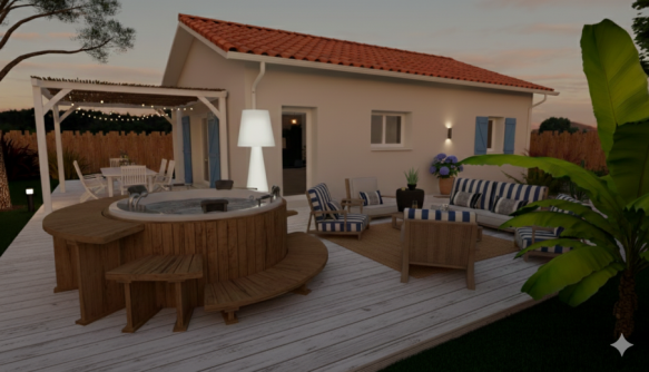 Maison deux chambres à Ychoux(40160)