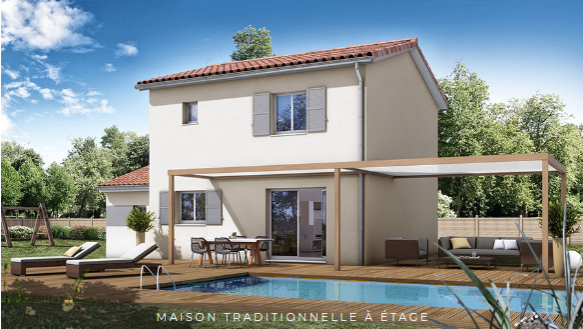 Maison contemporaine familiale à Bruges 33520 avec terrain 388 m², 90 m² habitables, 3 chambres et garage proche écoles et commodités