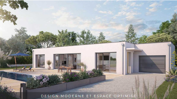 Maison neuve contemporaine de 117 m² avec garage à Saint-Médard-en-Jalles, proche écoles et commodités