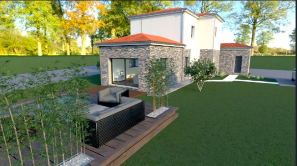 Maison contemporaine familiale 126 m² avec 4 chambres et terrain 510 m² au centre de Saint-Médard-en-Jalles 33160