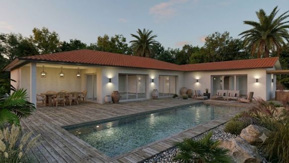 Maison contemporaine de 144m² avec garage au golf à Bicarrosse (40600)