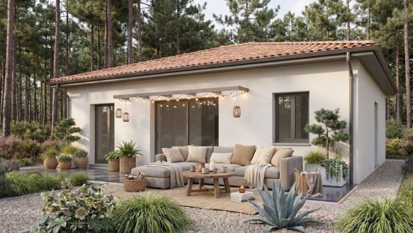 Maison de 86m² avec garage de 15m²  à Lit et Mixe (40170)