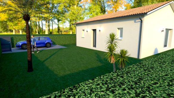 Illats 33720 Maison contemporaine 2 chambres 75 m² sur terrain individuel 1670 m²