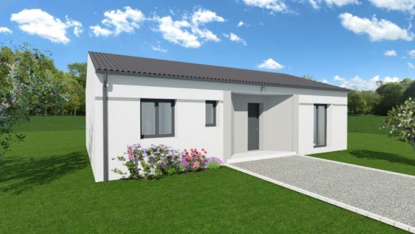 Terrain 370 m² + Maison 80 m² à Castres-Gironde (33640)