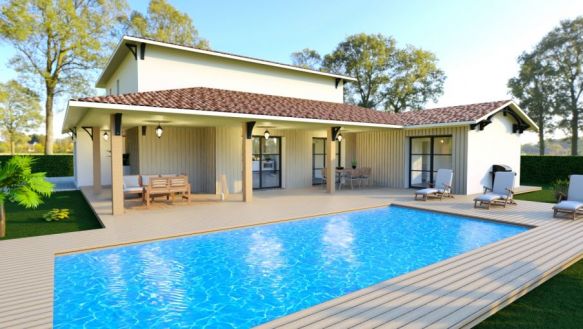 Maison contemporaine de 175m² avec garage à Biscarrosse (40600)