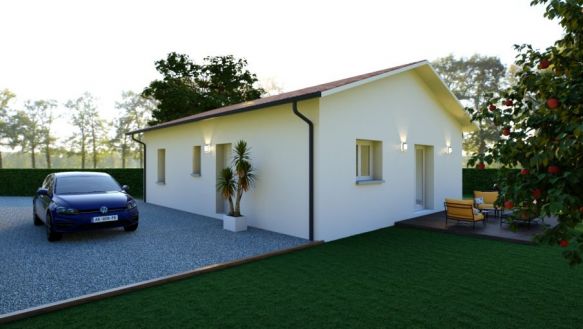 MAISON NEUVE AVEC 2 CHAMBRES SUR 573M² DE TERRAIN A BAS MAUCO