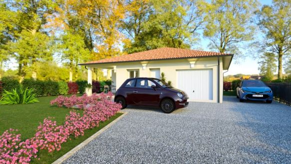 MAISON 2 CHAMBRES AVEC GARAGE ET TERRASSE COUVERTE à VIELLE SAINT GIRONS