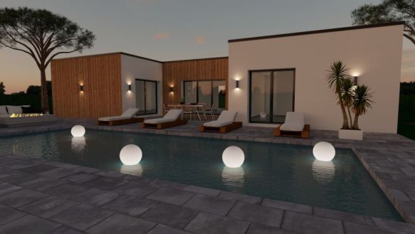 Villa contemporaine à Bicarrosse au golf (40600)