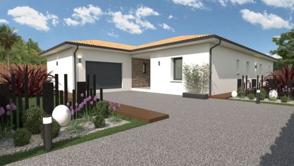 Terrain de 505m² viabilisé pour projet de construction d'une maison de 120m² comprenant 3 chambres et une grande pièce de vie sur Le Taillan Médoc (33320)