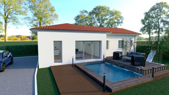 Maison plain-pied à Eysines sur terrain viabilisé de 470 m² – 4 chambres dont une suite parentale et espace de vie ouvert