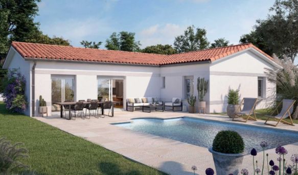 A Biscarrosse maison contemporaine de 3 ch plus garage deux salles d'eau sur 2000 m² de terrain (40600)