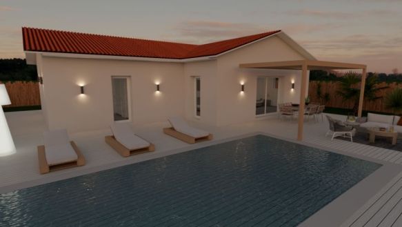 🏡 Maison contemporaine à Linxe  Plain-pied de 90 m² avec garage sur terrain de 750 m², proche écoles et commodités, idéale familles et primo-accédants