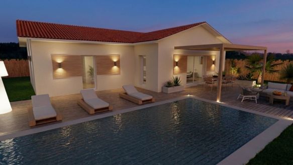 Maison en L avec garage à Biscarrosse (40600)