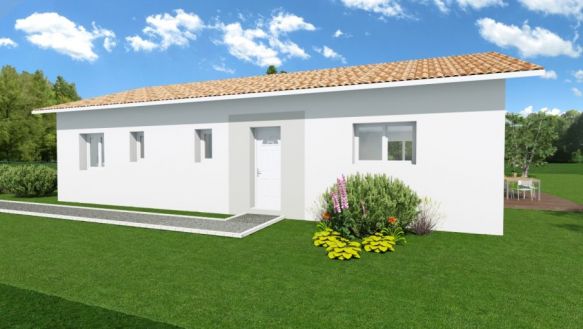 Terrain 370 m² + Maison 100 m² à Castres-Gironde (33640)