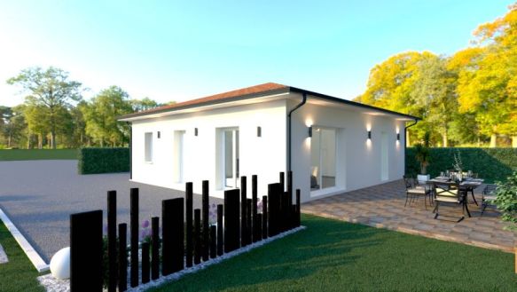 Maison traditionnelle de 90 m² à Margaux, 3 chambres sur terrain de 960 m² proche des écoles et commerces