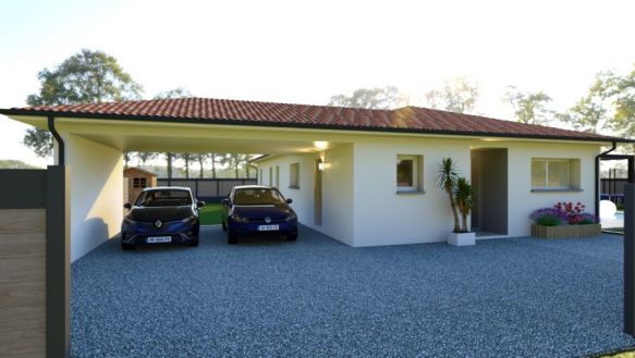 Maison neuve 4 chambres avec double abris voiture à Saint Pierre du Mont