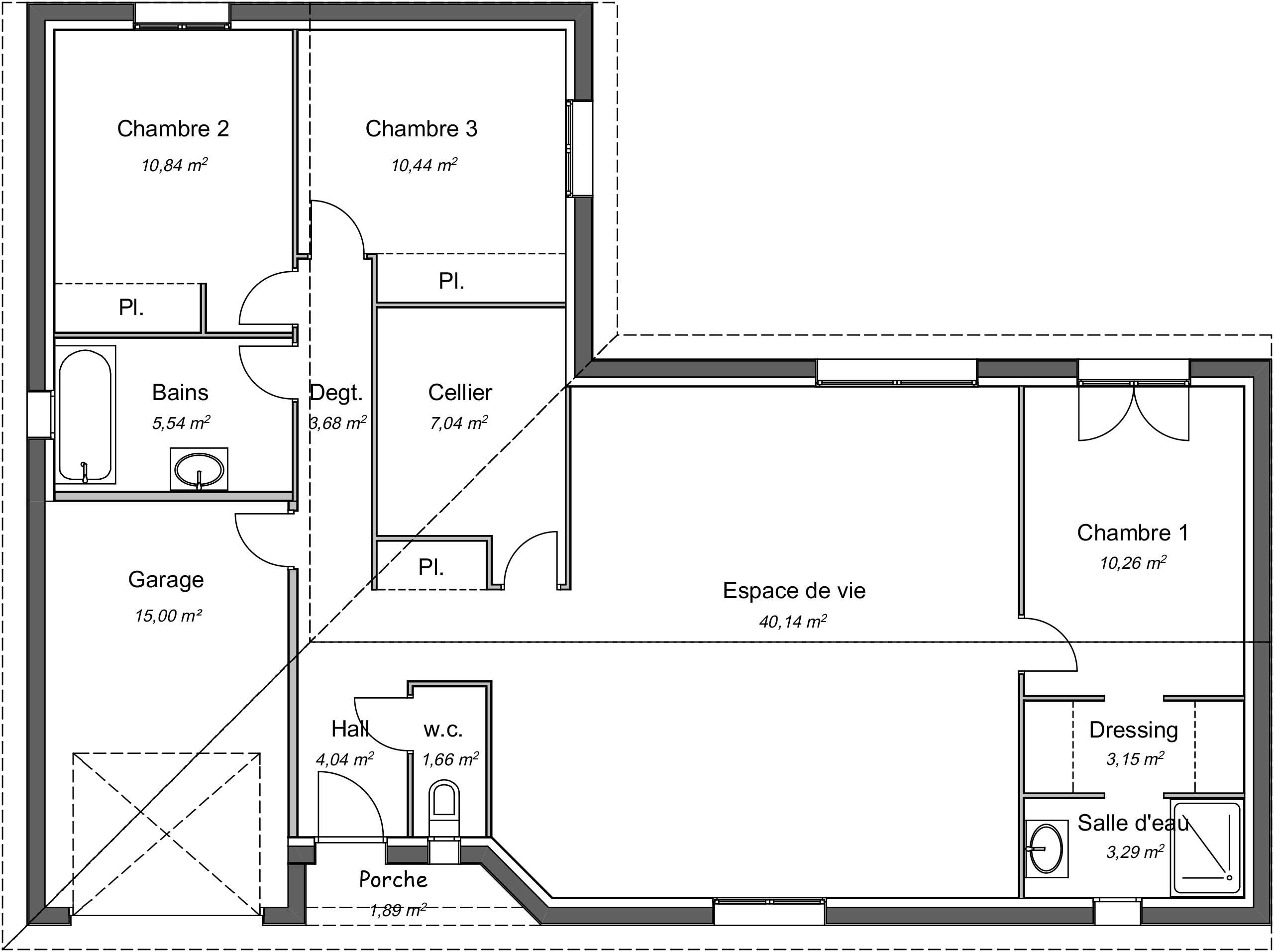 Plan De Maison Contemporaine De Plain Pied Plans Maisons Hot Sex Picture