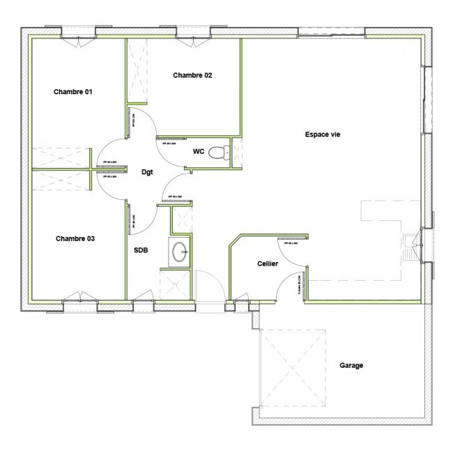 Plan maison modèle Alizée