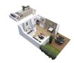 Cocoon 1B - Plan axonometrique - Studio de jardin - 30 m² - Demeures d'Aquitaine