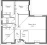 Plan 2D modèle de maison Mélèze - 85 m² - 3 chambres