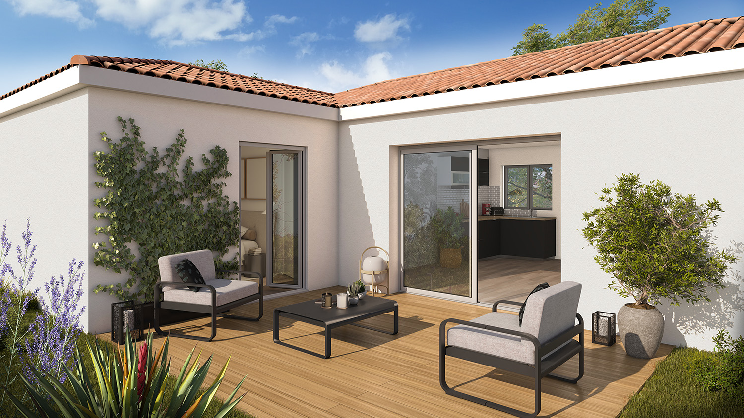 Cocoon 5 - Petite maison 50 m² - 2 chambres - Terrasse - Demeures d'Aquitaine