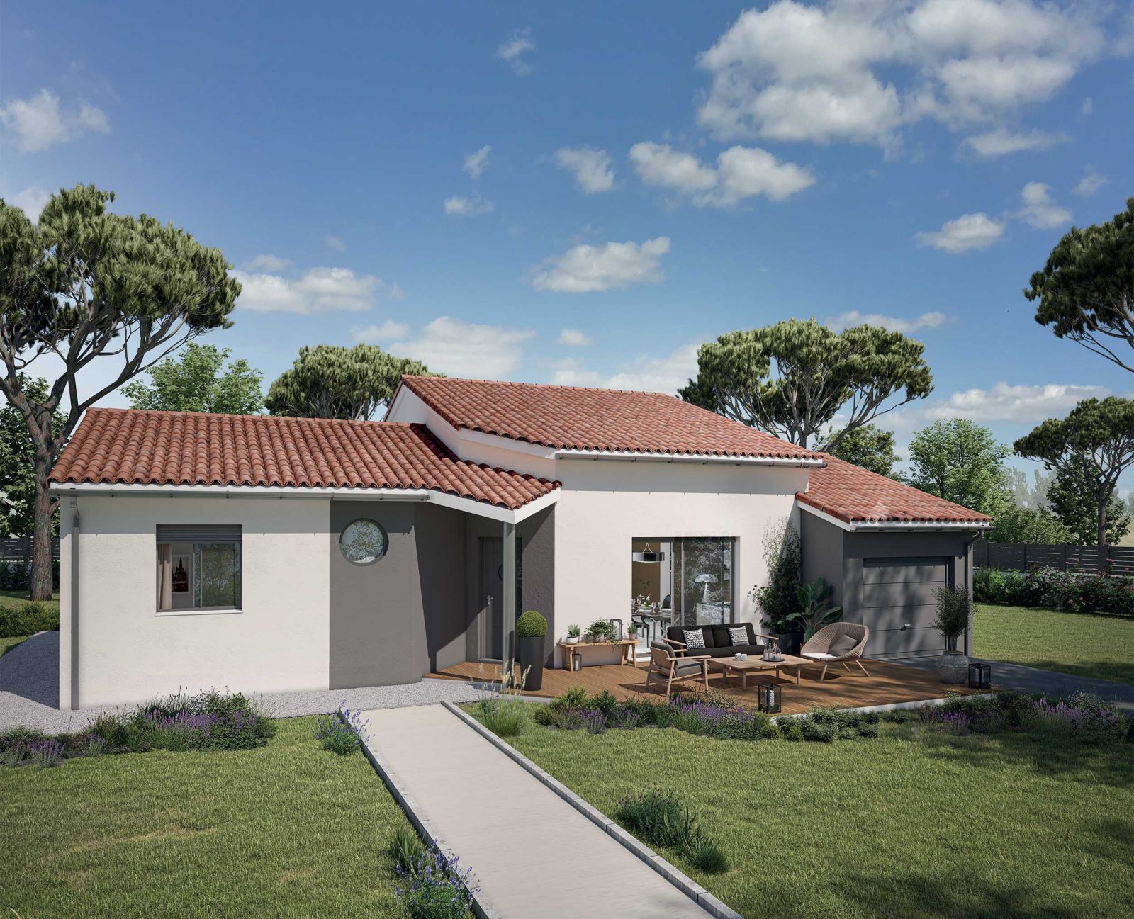 Maison contemporaine plain pied demeures d'Aquitaine - Modèle Erable