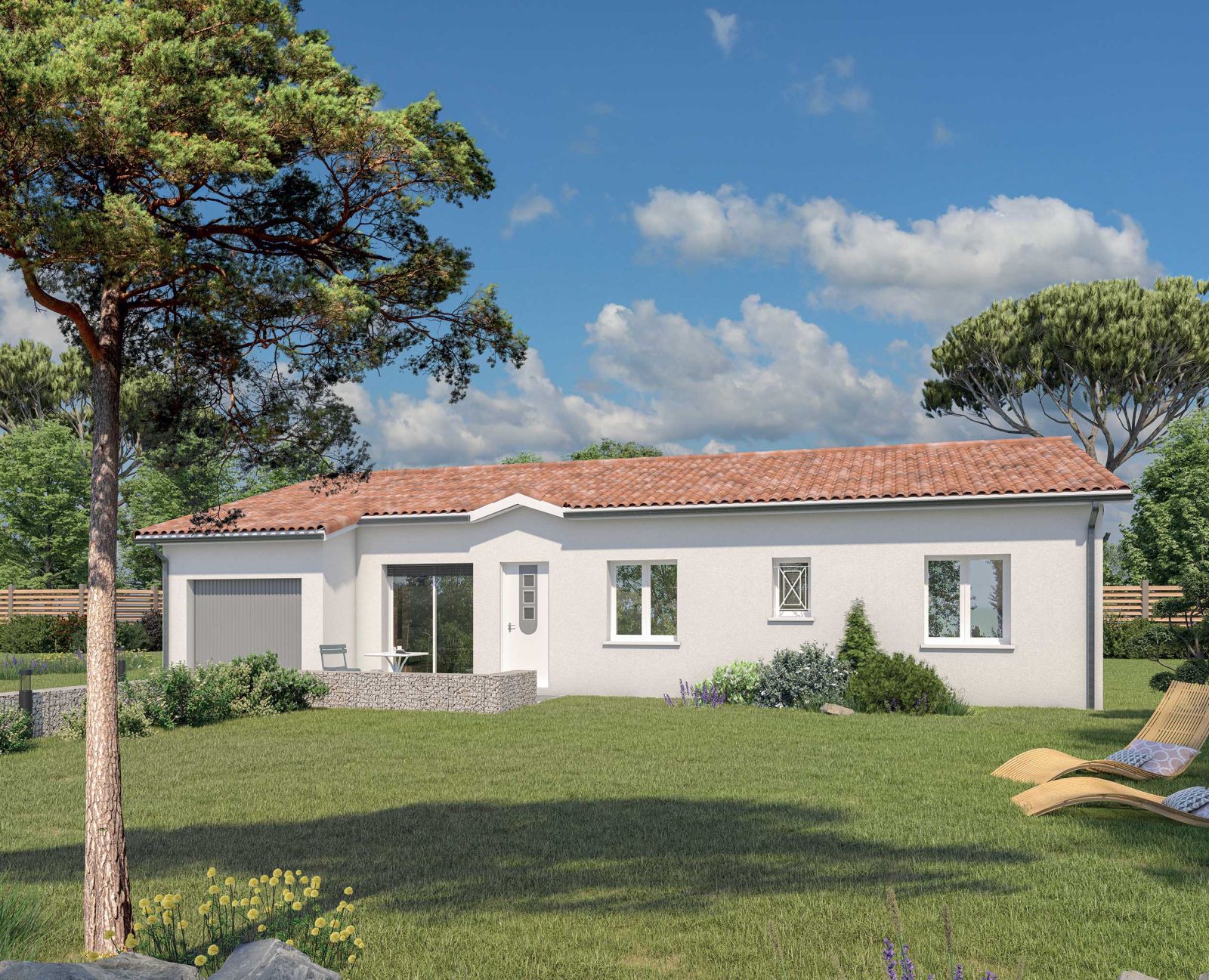 Modèle maison plain-pied traditionnelle - Eucalyptus - Demeures d'Aquitaine