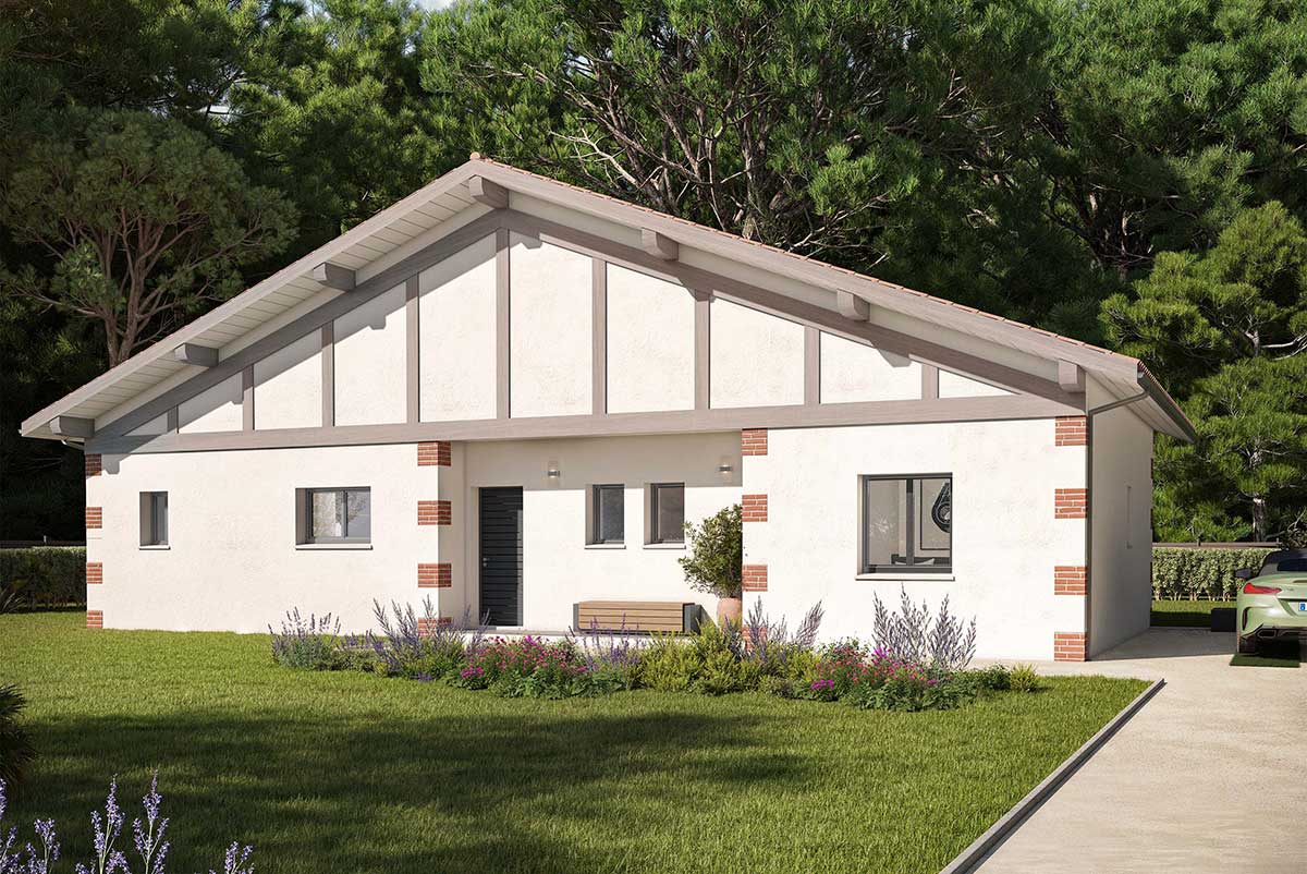 Modèle de maison landais - Lalande - Demeures d'Aquitaine