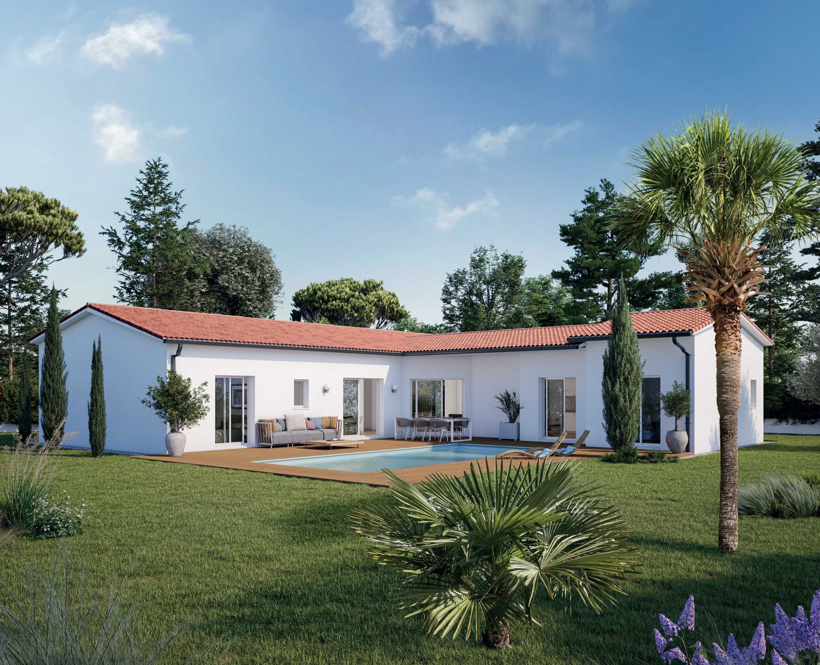 Modèle maison plain-pied traditionnelle - Oleron - Demeures d'Aquitaine